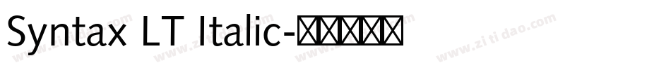 Syntax LT Italic字体转换